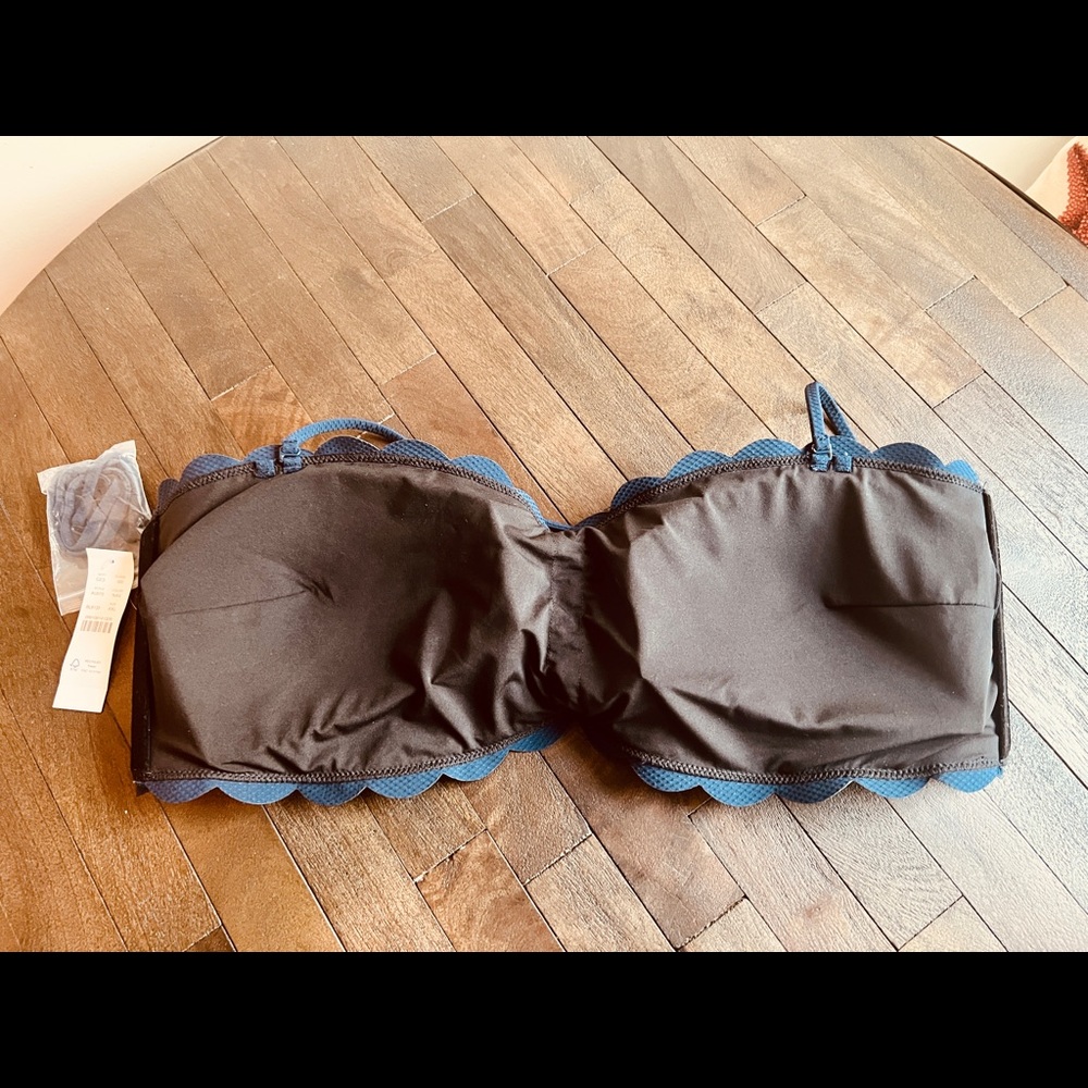 J. Crew Scalloped Bandeau Swimsuit Top (XXL) - Picture 5 of 6